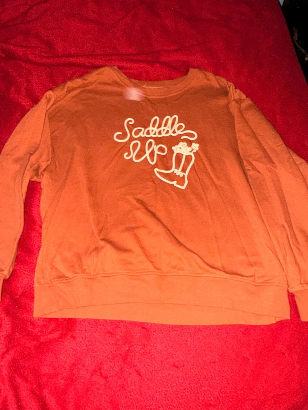 Orange 'Saddle Up' women’s Sweatshirt